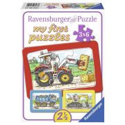 PUZZLE EXCAVATOR, TRACTOR SI BASCULANTA, 3X6 PIESE - ARTRVSPC06573