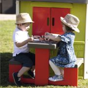 Masa de picnic cu doua banci smoby pentru casuta rosu hubs7600810902