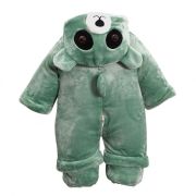 Combinezon plusat verde bebelusi - Panda - 1723.12-18 luni