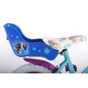 Bicicleta Volare pentru fete 12 inch cu scaun pentru papusi roti ajutatoare si cosulet  Frozen partial montata - SOLVOL51261-CH