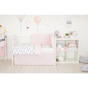 Set de pat pentru bebelusi pink panda - 3 piese, 100% bumbac
