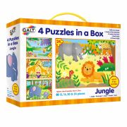 Set 4 puzzle-uri jungla (12, 16, 20, 24 piese)