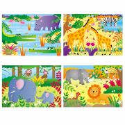 Set 4 puzzle-uri jungla (12, 16, 20, 24 piese)