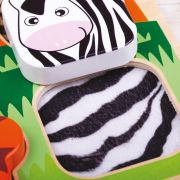 Puzzle senzorial din lemn - safari
