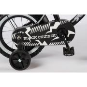 Bicicleta Volare Black Cruiser pentru baieti 12 inch cu roti ajutatoare partial montata - SOLVOL21201