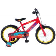 Bicicleta Volare Cars 3 pentru baieti 16 inch cu roti ajutatoare partial montata - SOLVOL81648-CH