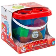 Galetusa cu piese de sortator Globo Vitamina G 10 piese geometrice multicolore - SOLGL05281
