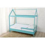 BabyNeeds - Lenjerie patut 3 piese 160x80 cm, Alb cu stelute albastru deschis BYNBN188