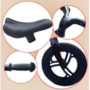 Bicicleta fara pedale 12 inch Neagra foarte usoara 2kg inaltime reglabila roti EVA cadru magneziu - SOLSKMA3