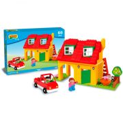 Set constructie Unico Vila cu masina 60 piese - SOLUN8515