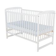 BabyNeeds - Patut din lemn Ola 120x60 cm, Alb BYNBOOLA01AL