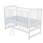 BabyNeeds - Patut din lemn Ola 120x60 cm, Alb BYNBOOLA01AL