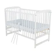BabyNeeds - Patut din lemn Ola 120x60 cm, Alb BYNBOOLA01AL