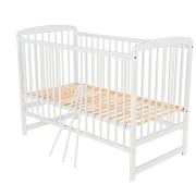 BabyNeeds - Patut din lemn Ola 120x60 cm, Alb BYNBOOLA01AL