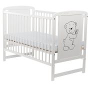 BabyNeeds - Patut din lemn Timmi 120x60 cm, Alb BYNBOTIM01AL