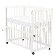 BabyNeeds - Patut evolutiv Dalia 90x50 cm, Alb + Saltea 8 cm BYNBODAL10CM03AL