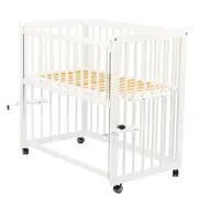 BabyNeeds - Patut evolutiv Dalia 90x50 cm, Alb + Saltea 8 cm BYNBODAL10CM03AL