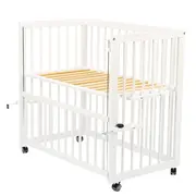 BabyNeeds - Patut evolutiv Dalia 90x50 cm, Alb + Saltea 8 cm BYNBODAL10CM03AL