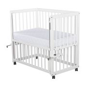BabyNeeds - Patut evolutiv Dalia 90x50 cm, Alb + Saltea 8 cm BYNBODAL10CM03AL