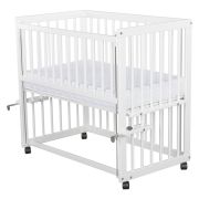 BabyNeeds - Patut evolutiv Dalia 90x50 cm, Alb + Saltea 8 cm BYNBODAL10CM03AL