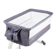 Lionelo - Patut co-sleeper Theo Dark 2 in 1, 90x50 cm, Gri BYNLO-THEO_Dark_Grey