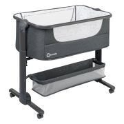 Lionelo - Patut co-sleeper Timon Pliabil, 3 in 1 din Aluminiu, 90x50 cm, Gri BYNLO-TIMON