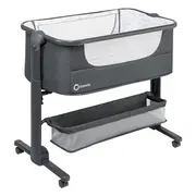 Lionelo - Patut co-sleeper Timon Pliabil, 3 in 1 din Aluminiu, 90x50 cm, Gri BYNLO-TIMON