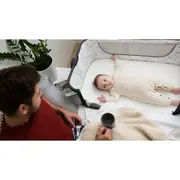 Lionelo - Patut co-sleeper Timon Pliabil, 3 in 1 din Aluminiu, 90x50 cm, Gri BYNLO-TIMON