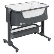 Lionelo - Patut co-sleeper Timon Pliabil, 3 in 1 din Aluminiu, 90x50 cm, Gri BYNLO-TIMON