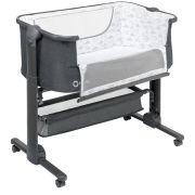 Lionelo - Patut co-sleeper Timon Pliabil, 3 in 1 din Aluminiu, 90x50 cm, Gri BYNLO-TIMON