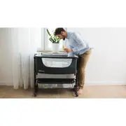 Lionelo - Patut co-sleeper Timon Pliabil, 3 in 1 din Aluminiu, 90x50 cm, Gri BYNLO-TIMON