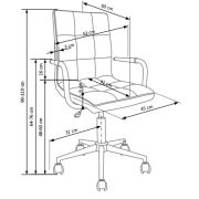 Scaun birou copii hm gonzo 3, tapiterie stofa, cadru polipropilena, inaltime reglabila, brate tapitate, 90 kg, gri inchis drm4870