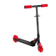 Trotineta pentru copii cu 2 roti Saica Ryder Dark Light 3442 cu roti din silicon care lumineaza rosu cu negru - SOLSA3442