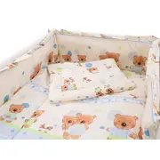 Lenjerie MyKids Baby Teddy Albastru 4+1 Piese 140x70 - MYK00008934