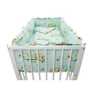 Lenjerie MyKids Mini Bufnite Turquoise 4+1 Piese 140x70 - MYK00008929