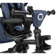 Lionelo - Tricicleta Tris Jeans Mecanism de pedalare libera, Suport picioare, Control al directiei, Scaun reversibil, Rotire 360 grade, Pliabila, Albastru BYNLO-TRIS_JEANS