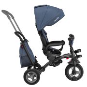 Lionelo - Tricicleta Tris Jeans Mecanism de pedalare libera, Suport picioare, Control al directiei, Scaun reversibil, Rotire 360 grade, Pliabila, Albastru BYNLO-TRIS_JEANS