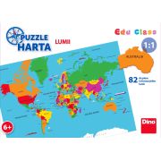 Puzzle geografic - harta lumii (82 piese)