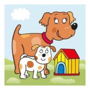 Baby puzzle - animalute jucause (3,4 si 5 piese)