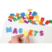 Set litere mari magnetice Lena multicolore 36 piese 3 cm lungime - SOLLE65745
