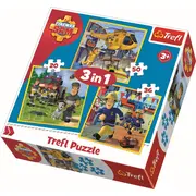 PUZZLE TREFL 3IN1 POMPIERUL SAM VIV34844