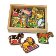 Animale de lemn cu magneti Melissa and Doug - OKEMD0475