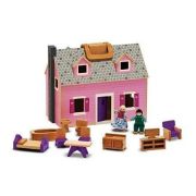 Casuta de papusi din lemn pliabila Melissa and Doug - OKEMD3701