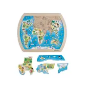 Puzzle din lemn O lume intreaga Beleduc - OKEBEL10151