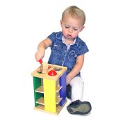 Turnul din lemn cu ciocan si bile Melissa and Doug - OKEMD3559