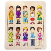 Puzzle amesteca si potriveste Copiii lumii - Beleduc - OKEBEL11130