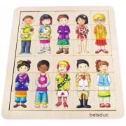 Puzzle amesteca si potriveste Copiii lumii - Beleduc - OKEBEL11130
