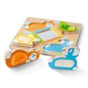 Puzzle tactil cu oglinda Pets Melissa and Doug - OKEMD1898