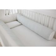 Apărătoare pătuț tip rulou - husă detașabilă, 100% bumbac - 235 x 15cm