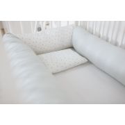 Apărătoare pătuț tip rulou - husă detașabilă, 100% bumbac - 235 x 15cm